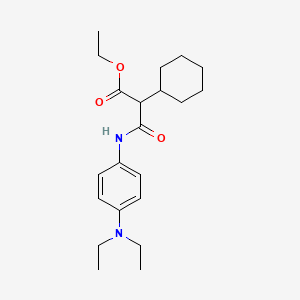 molecular formula C21H32N2O3 B5214860 ethyl 2-cyclohexyl-3-{[4-(diethylamino)phenyl]amino}-3-oxopropanoate 