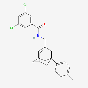 molecular formula C25H27Cl2NO B5214880 3,5-dichloro-N-{[3-(4-methylphenyl)-1-adamantyl]methyl}benzamide 