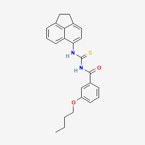 molecular formula C24H24N2O2S B5214881 3-butoxy-N-[(1,2-dihydro-5-acenaphthylenylamino)carbonothioyl]benzamide 