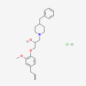 molecular formula C25H34ClNO3 B5214916 1-(4-allyl-2-methoxyphenoxy)-3-(4-benzyl-1-piperidinyl)-2-propanol hydrochloride 