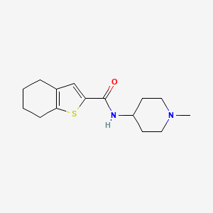 molecular formula C15H22N2OS B5214930 N-(1-methyl-4-piperidinyl)-4,5,6,7-tetrahydro-1-benzothiophene-2-carboxamide 