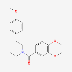 molecular formula C21H25NO4 B5214960 N-isopropyl-N-[2-(4-methoxyphenyl)ethyl]-2,3-dihydro-1,4-benzodioxine-6-carboxamide 