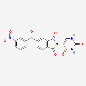molecular formula C19H10N4O7 B5214967 2-(2,4-dioxo-1,2,3,4-tetrahydro-5-pyrimidinyl)-5-(3-nitrobenzoyl)-1H-isoindole-1,3(2H)-dione 
