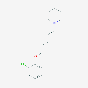 molecular formula C16H24ClNO B5214980 1-[5-(2-chlorophenoxy)pentyl]piperidine 