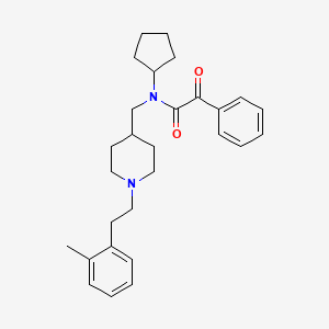 molecular formula C28H36N2O2 B5214992 N-cyclopentyl-N-({1-[2-(2-methylphenyl)ethyl]-4-piperidinyl}methyl)-2-oxo-2-phenylacetamide 