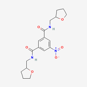 molecular formula C18H23N3O6 B5214995 5-nitro-N,N'-bis(tetrahydro-2-furanylmethyl)isophthalamide 