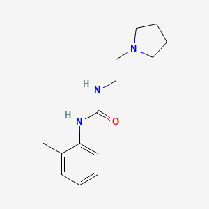molecular formula C14H21N3O B5215011 N-(2-methylphenyl)-N'-[2-(1-pyrrolidinyl)ethyl]urea 