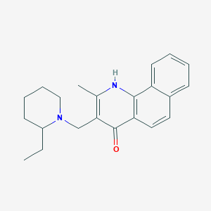molecular formula C22H26N2O B5215013 3-[(2-ethyl-1-piperidinyl)methyl]-2-methylbenzo[h]quinolin-4-ol 