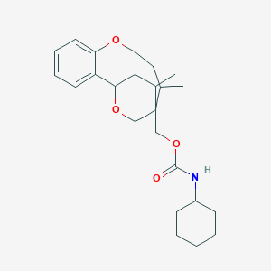molecular formula C25H35NO4 B5215038 (9,11,13-trimethyl-8,15-dioxatetracyclo[10.2.2.0~2,7~.0~9,14~]hexadeca-2,4,6-trien-12-yl)methyl cyclohexylcarbamate 