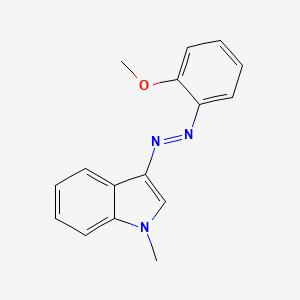 molecular formula C16H15N3O B5215067 3-[(2-methoxyphenyl)diazenyl]-1-methyl-1H-indole 