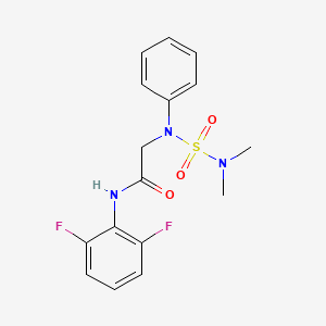 molecular formula C16H17F2N3O3S B5215081 N~1~-(2,6-difluorophenyl)-N~2~-[(dimethylamino)sulfonyl]-N~2~-phenylglycinamide 