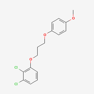 molecular formula C16H16Cl2O3 B5215089 1,2-dichloro-3-[3-(4-methoxyphenoxy)propoxy]benzene 