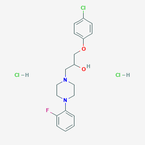 molecular formula C19H24Cl3FN2O2 B5215092 1-(4-chlorophenoxy)-3-[4-(2-fluorophenyl)-1-piperazinyl]-2-propanol dihydrochloride 