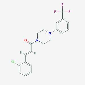 molecular formula C20H18ClF3N2O B5215096 1-[3-(2-chlorophenyl)acryloyl]-4-[3-(trifluoromethyl)phenyl]piperazine 