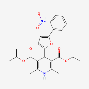 molecular formula C25H28N2O7 B5215119 diisopropyl 2,6-dimethyl-4-[5-(2-nitrophenyl)-2-furyl]-1,4-dihydro-3,5-pyridinedicarboxylate 