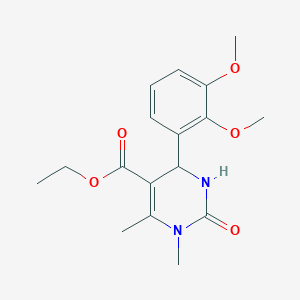molecular formula C17H22N2O5 B5215121 ethyl 4-(2,3-dimethoxyphenyl)-1,6-dimethyl-2-oxo-1,2,3,4-tetrahydro-5-pyrimidinecarboxylate CAS No. 219814-76-3