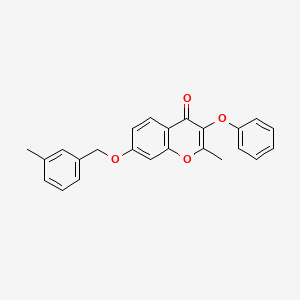 molecular formula C24H20O4 B5215138 2-methyl-7-[(3-methylbenzyl)oxy]-3-phenoxy-4H-chromen-4-one 