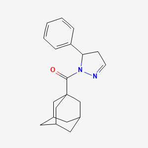 molecular formula C20H24N2O B5215155 1-(1-adamantylcarbonyl)-5-phenyl-4,5-dihydro-1H-pyrazole 