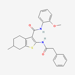 molecular formula C25H26N2O3S B5215162 N-(2-methoxyphenyl)-6-methyl-2-[(phenylacetyl)amino]-4,5,6,7-tetrahydro-1-benzothiophene-3-carboxamide 