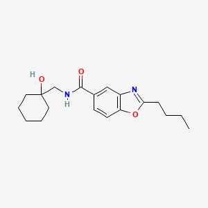 2-butyl-N-[(1-hydroxycyclohexyl)methyl]-1,3-benzoxazole-5-carboxamide
