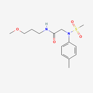 molecular formula C14H22N2O4S B5215182 N~1~-(3-methoxypropyl)-N~2~-(4-methylphenyl)-N~2~-(methylsulfonyl)glycinamide 