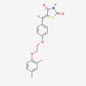 molecular formula C20H19NO4S B5215196 5-{4-[2-(2,4-dimethylphenoxy)ethoxy]benzylidene}-1,3-thiazolidine-2,4-dione 