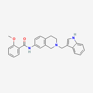 molecular formula C26H25N3O2 B5215208 N-[2-(1H-indol-3-ylmethyl)-1,2,3,4-tetrahydro-7-isoquinolinyl]-2-methoxybenzamide 