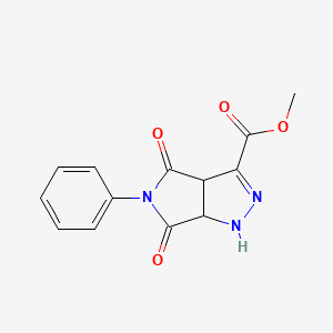 molecular formula C13H11N3O4 B5215214 methyl 4,6-dioxo-5-phenyl-1,3a,4,5,6,6a-hexahydropyrrolo[3,4-c]pyrazole-3-carboxylate 