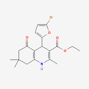 molecular formula C19H22BrNO4 B5215219 ethyl 4-(5-bromo-2-furyl)-2,7,7-trimethyl-5-oxo-1,4,5,6,7,8-hexahydro-3-quinolinecarboxylate 