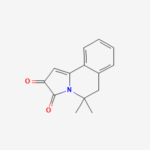 molecular formula C14H13NO2 B5215233 5,5-dimethyl-5,6-dihydropyrrolo[2,1-a]isoquinoline-2,3-dione CAS No. 113417-34-8