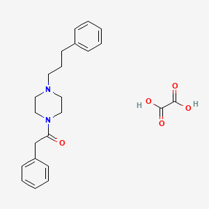 molecular formula C23H28N2O5 B5215238 1-(phenylacetyl)-4-(3-phenylpropyl)piperazine oxalate 