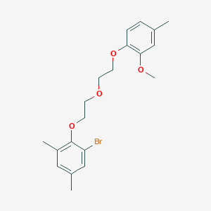molecular formula C20H25BrO4 B5215254 1-bromo-2-{2-[2-(2-methoxy-4-methylphenoxy)ethoxy]ethoxy}-3,5-dimethylbenzene 