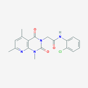 molecular formula C18H17ClN4O3 B5215284 N-(2-chlorophenyl)-2-(1,5,7-trimethyl-2,4-dioxo-1,4-dihydropyrido[2,3-d]pyrimidin-3(2H)-yl)acetamide 