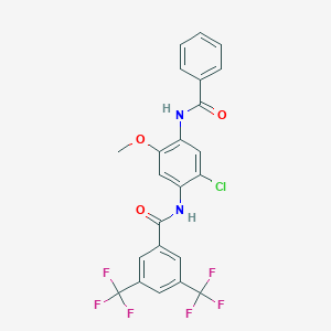 molecular formula C23H15ClF6N2O3 B5215290 N-[4-(benzoylamino)-2-chloro-5-methoxyphenyl]-3,5-bis(trifluoromethyl)benzamide 