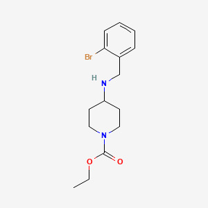 molecular formula C15H21BrN2O2 B5215312 ethyl 4-[(2-bromobenzyl)amino]-1-piperidinecarboxylate 