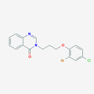 molecular formula C17H14BrClN2O2 B5215330 3-[3-(2-bromo-4-chlorophenoxy)propyl]-4(3H)-quinazolinone 