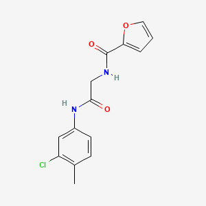 molecular formula C14H13ClN2O3 B5215354 N-{2-[(3-chloro-4-methylphenyl)amino]-2-oxoethyl}-2-furamide 