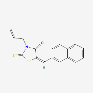 molecular formula C17H13NOS2 B5215358 3-allyl-5-(2-naphthylmethylene)-2-thioxo-1,3-thiazolidin-4-one 