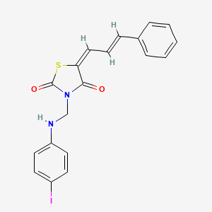 3-{[(4-iodophenyl)amino]methyl}-5-(3-phenyl-2-propen-1-ylidene)-1,3-thiazolidine-2,4-dione