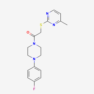 molecular formula C17H19FN4OS B5215370 2-({2-[4-(4-fluorophenyl)-1-piperazinyl]-2-oxoethyl}thio)-4-methylpyrimidine 