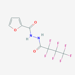 molecular formula C9H5F7N2O3 B5215385 N'-(2,2,3,3,4,4,4-heptafluorobutanoyl)-2-furohydrazide 