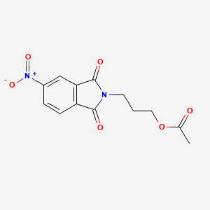 molecular formula C13H12N2O6 B5215387 3-(5-nitro-1,3-dioxo-1,3-dihydro-2H-isoindol-2-yl)propyl acetate 