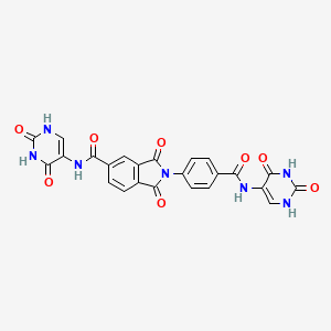 N-(2,4-dioxo-1,2,3,4-tetrahydro-5-pyrimidinyl)-2-(4-{[(2,4-dioxo-1,2,3,4-tetrahydro-5-pyrimidinyl)amino]carbonyl}phenyl)-1,3-dioxo-5-isoindolinecarboxamide