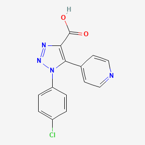 1-(4-chlorophenyl)-5-(4-pyridinyl)-1H-1,2,3-triazole-4-carboxylic acid