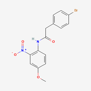 molecular formula C15H13BrN2O4 B5215441 2-(4-bromophenyl)-N-(4-methoxy-2-nitrophenyl)acetamide 