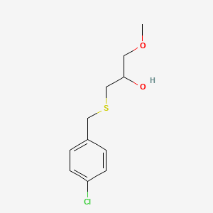 molecular formula C11H15ClO2S B5215445 1-[(4-chlorobenzyl)thio]-3-methoxy-2-propanol 