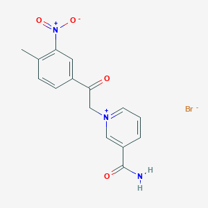 molecular formula C15H14BrN3O4 B5215457 3-(aminocarbonyl)-1-[2-(4-methyl-3-nitrophenyl)-2-oxoethyl]pyridinium bromide 