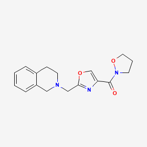 molecular formula C17H19N3O3 B5215484 2-{[4-(2-isoxazolidinylcarbonyl)-1,3-oxazol-2-yl]methyl}-1,2,3,4-tetrahydroisoquinoline 