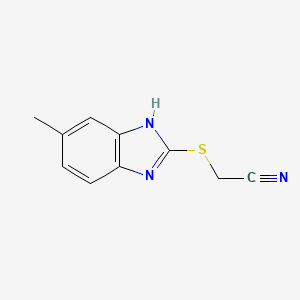 [(5-methyl-1H-benzimidazol-2-yl)thio]acetonitrile