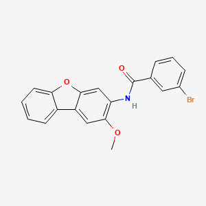 molecular formula C20H14BrNO3 B5215493 3-bromo-N-(2-methoxydibenzo[b,d]furan-3-yl)benzamide 